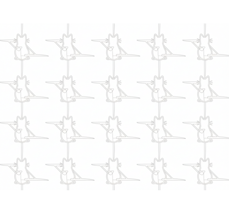 Papel tapiz gatos contorneados - TenVinilo