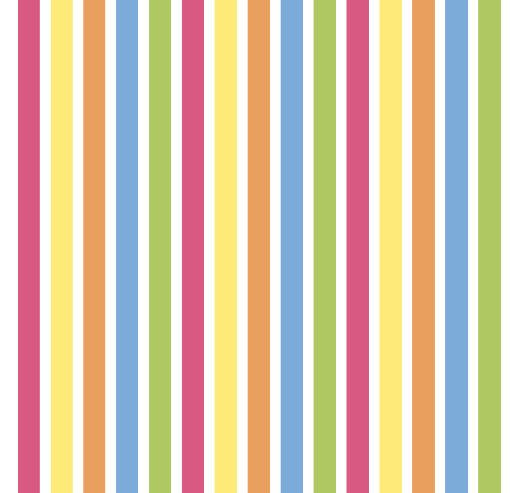 Papel tapiz ornamental patrón de rayas multicolor horizontal - TenVinilo