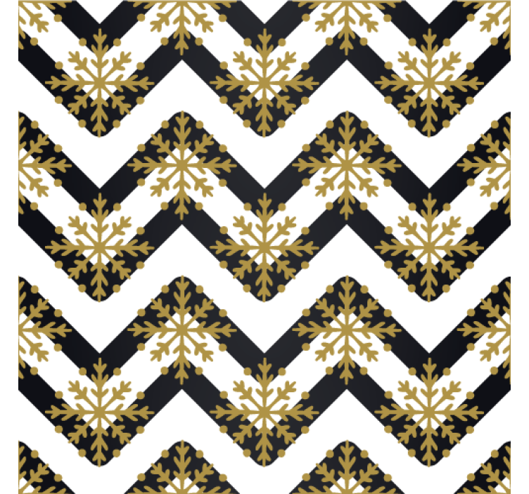 Papel tapiz ornamental chevron floral - TenVinilo