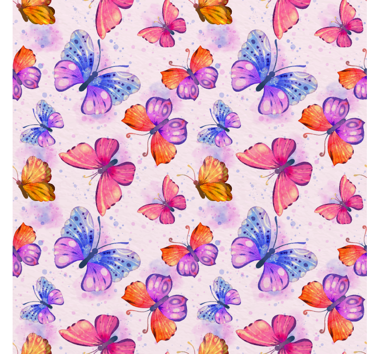 Papel tapiz mariposas acuarela colorida - TenVinilo