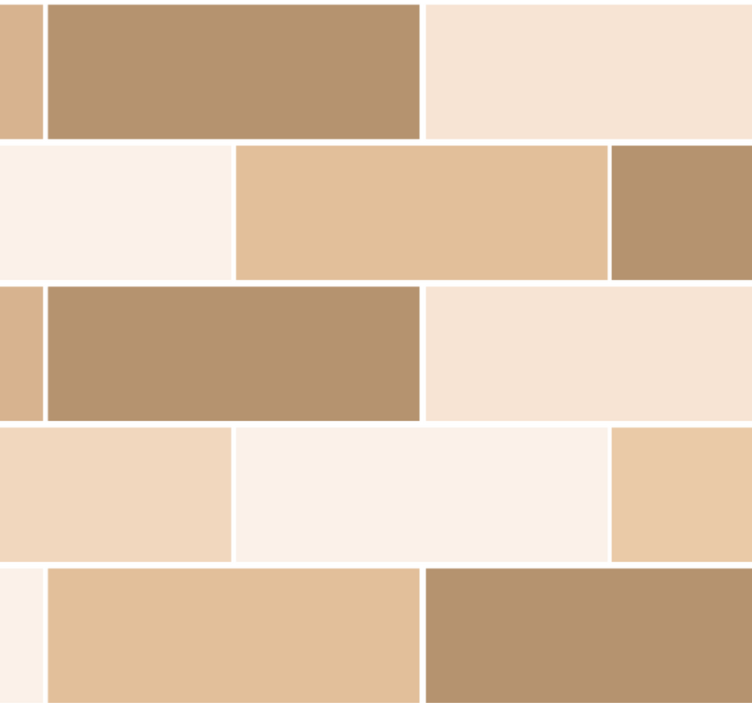 Papel tapiz baño ladrillos neutros - TenVinilo