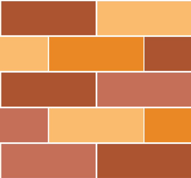 Papel tapiz baño diseño de ladrillo colorido - TenVinilo