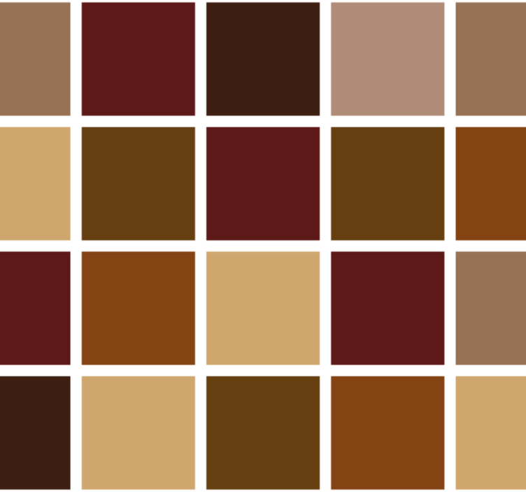 Papel tapiz baño bloques de color cálido - TenVinilo