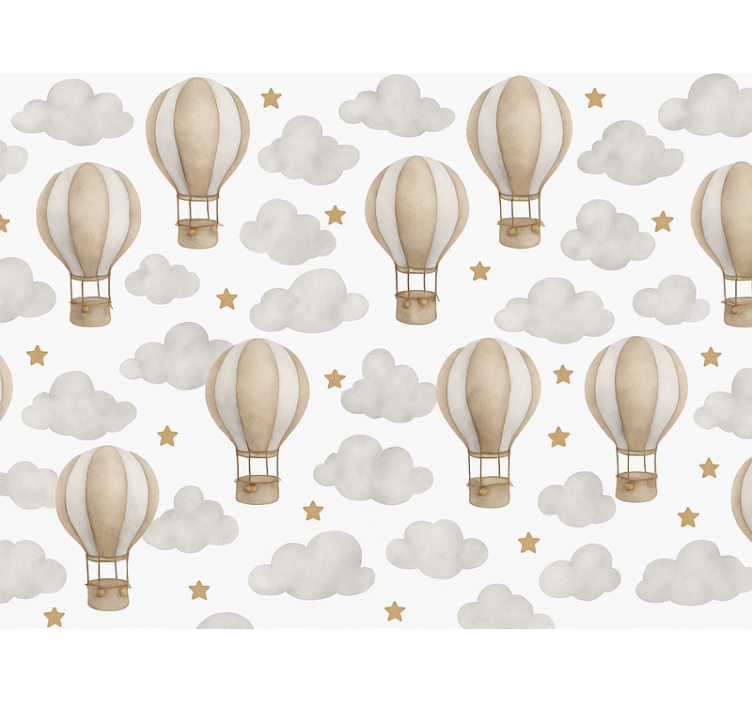 Papel tapiz bebé globos de tierra estrellada - TenVinilo