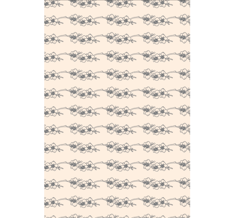 Papel tapiz floral arte lineal de orquídeas - TenVinilo