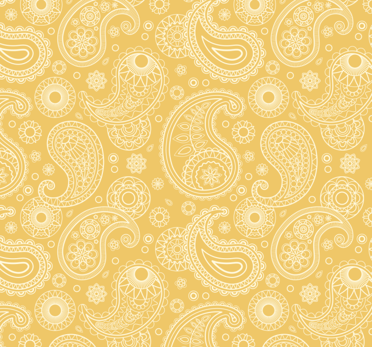Papel pintado ornamental estilo paisley - TenVinilo