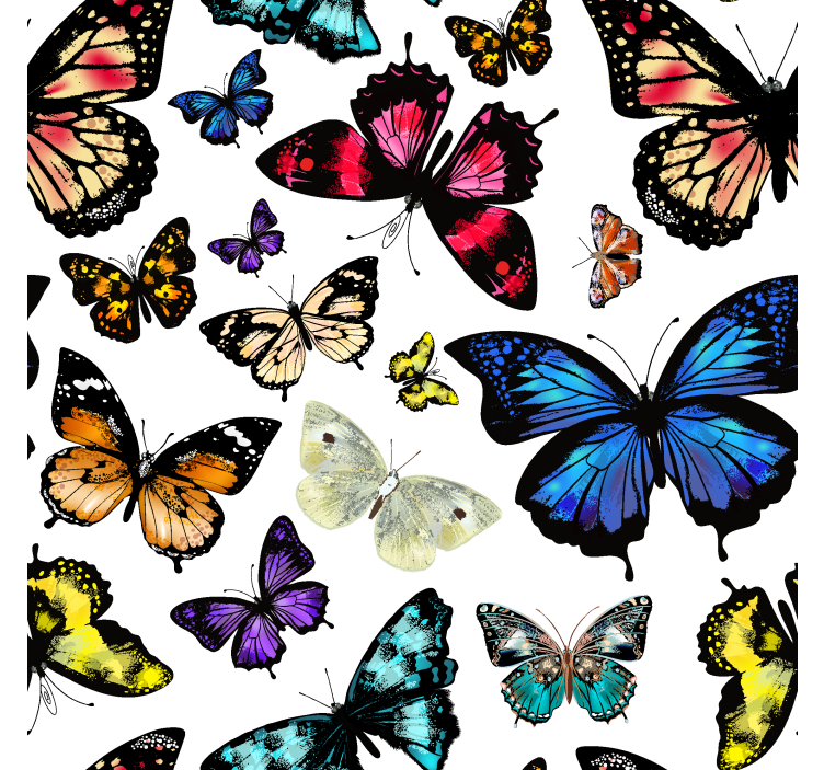 Papel pintado mariposas tonos vintage - TenVinilo