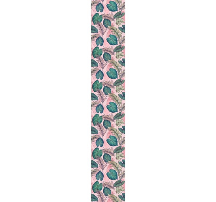 Papel pintado selva Hoja tropical rosa - TenVinilo