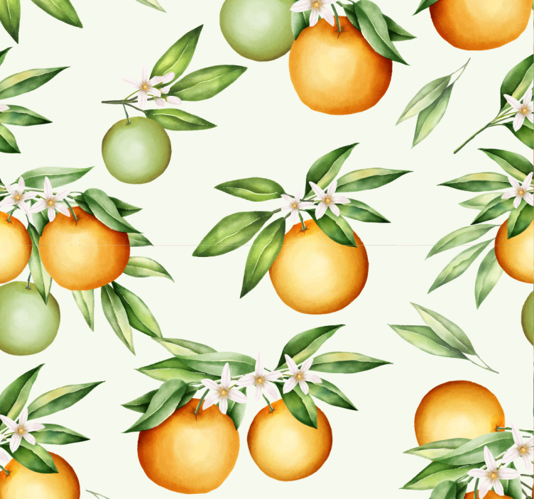 Papel pintado naturaleza naranjas - TenVinilo