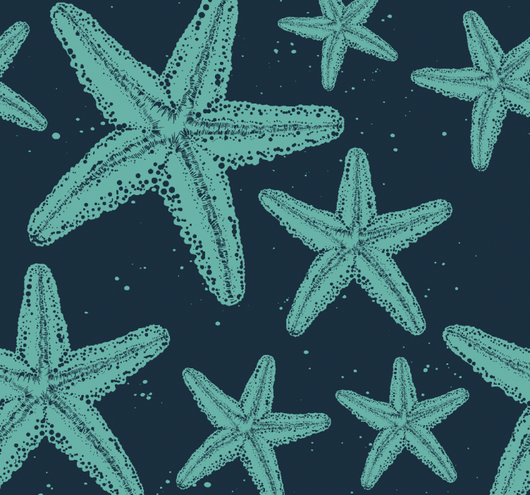 Papel tapiz animales patrón de estrella de mar - TenVinilo