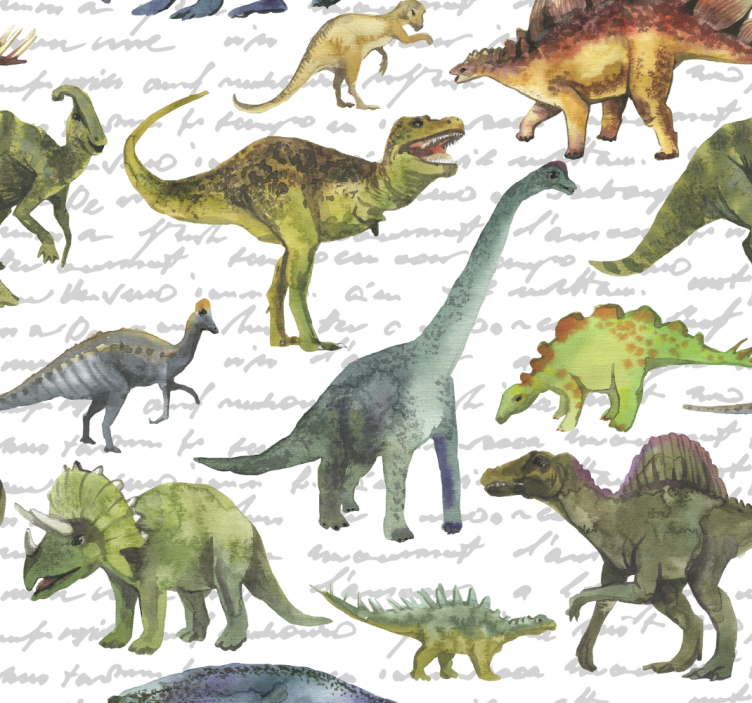 Papel pintado infantil dinosaurios realistas - TenVinilo