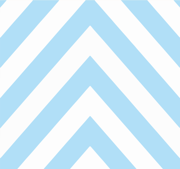 Papel pintado rayas zig zag blanco y azul - TenVinilo