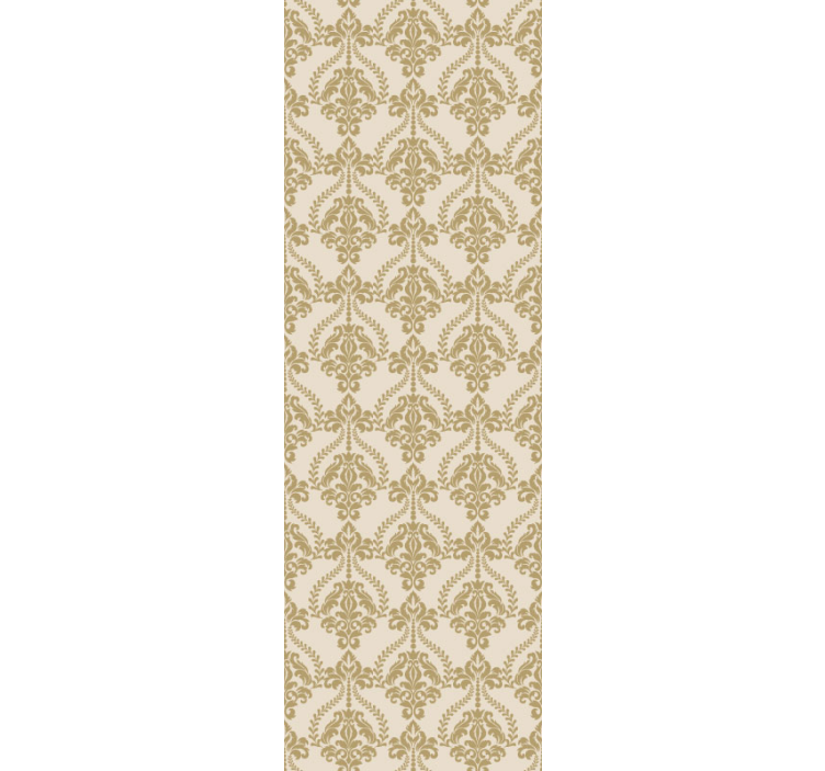 Papel tapiz vintage detalles florales en beige - TenVinilo