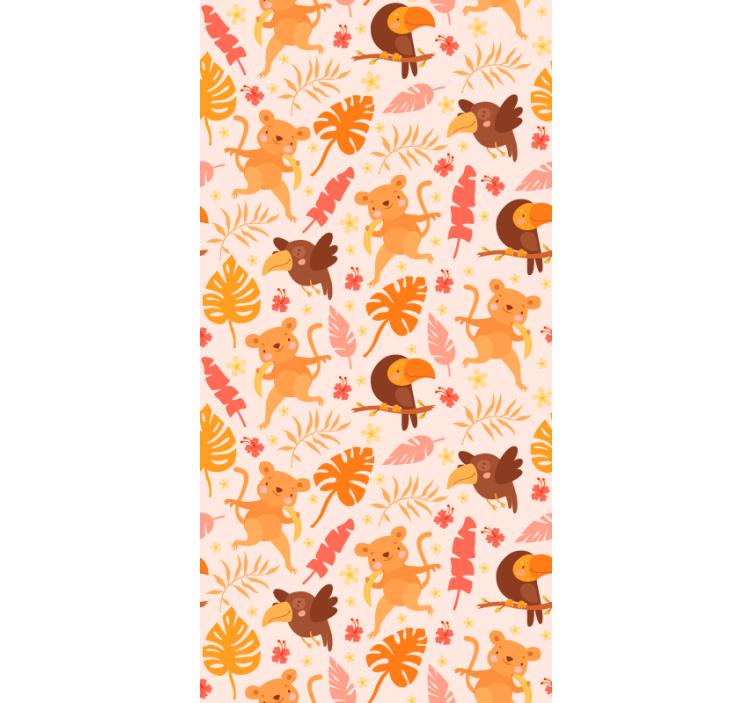 Papel tapiz gatos fauna juguetona de la selva - TenVinilo