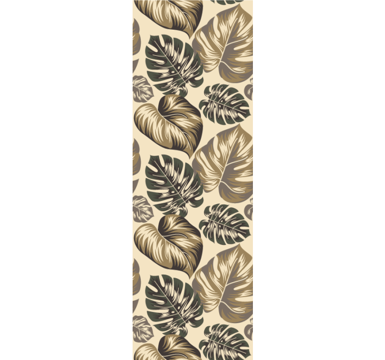 Papel tapiz hojas follaje monocromático - TenVinilo