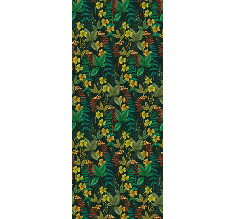 papel pintado troncos Diferentes plantas - TenVinilo