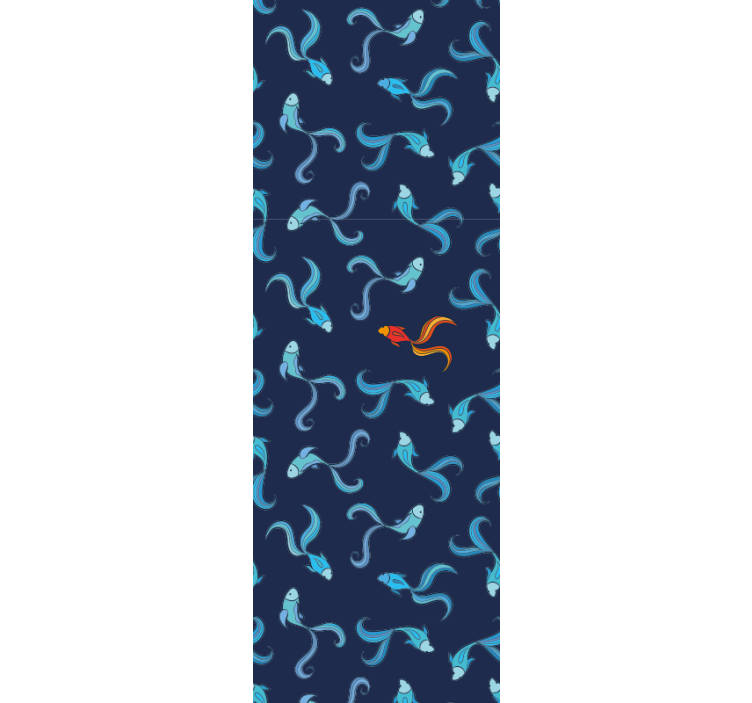 Papel tapiz peces patrones de fauna acuática - TenVinilo