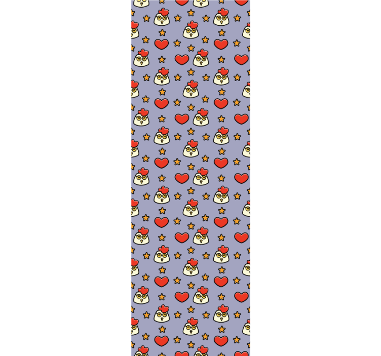 Papel tapiz animales patrón de pollo de dibujos animados - TenVinilo