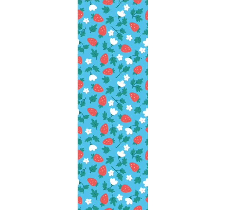 Papel tapiz naturaleza flores de fresa - TenVinilo