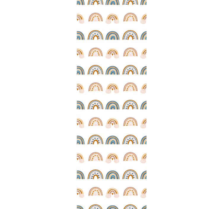 Papel tapiz bebé patrón de arcos de arco iris - TenVinilo