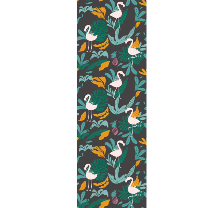 Papel tapiz animales escena de flamenco tropical - TenVinilo