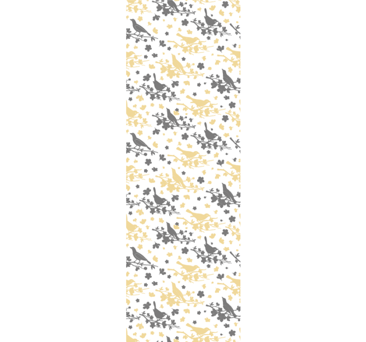 Papel tapiz pájaros patrones de silueta de pájaro - TenVinilo