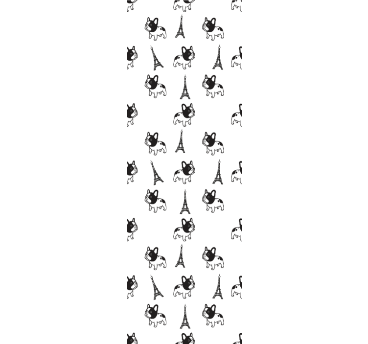 Papel tapiz perros perros parisinos - TenVinilo