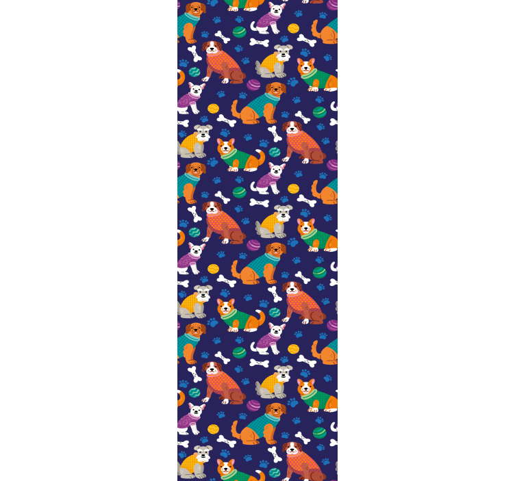 Papel tapiz animales patrones de mascotas juguetones - TenVinilo