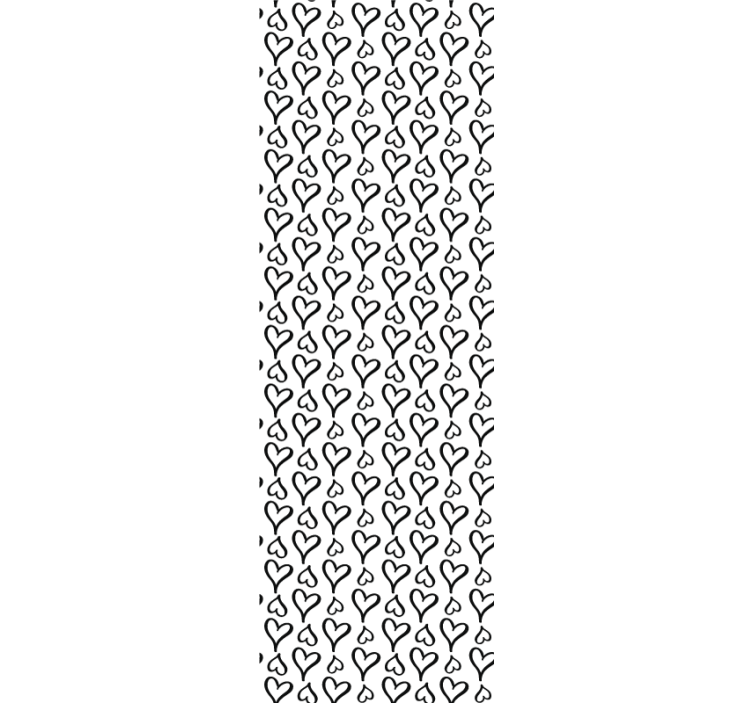 Papel tapiz geométrico repetición del motivo del corazón - TenVinilo