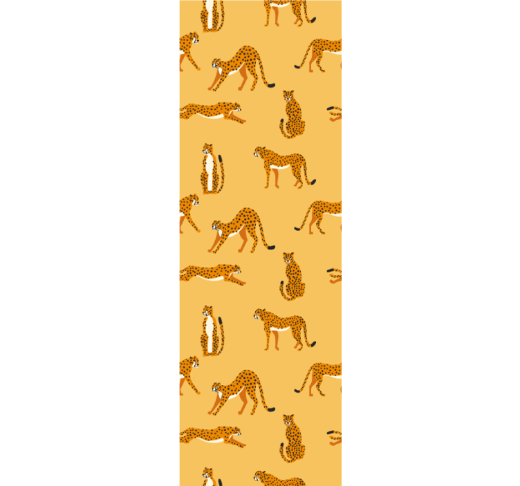 Papel tapiz animales leopardos juguetones - TenVinilo