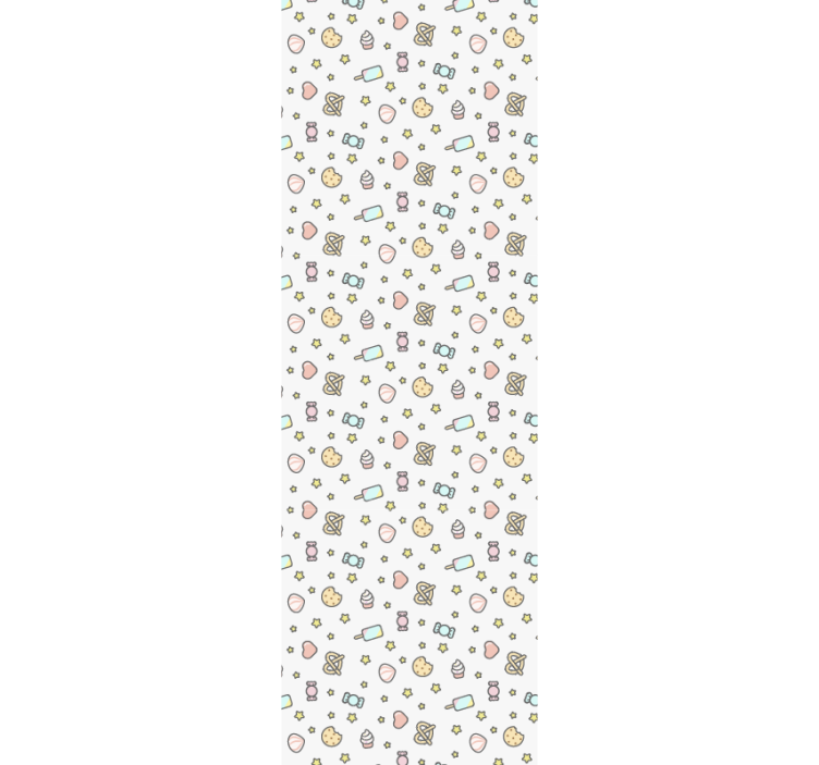Papel tapiz bebé patrón inspirado en dulces - TenVinilo