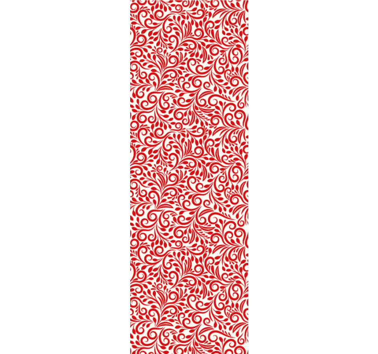 Papel pintado flores Esmalte rojo - TenVinilo