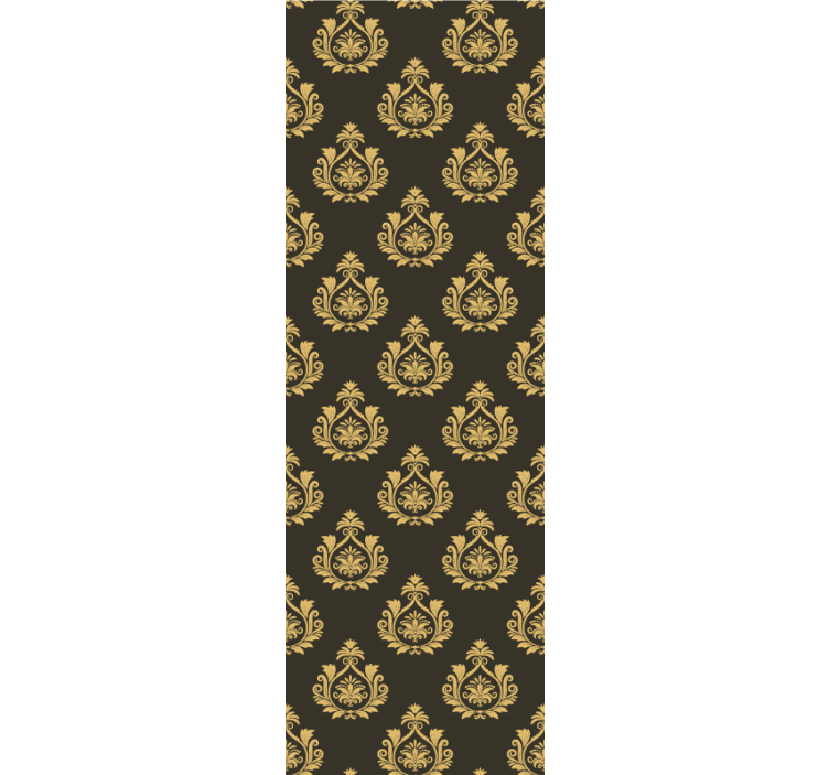 Papel tapiz barroco motivo de follaje ornamentado - TenVinilo