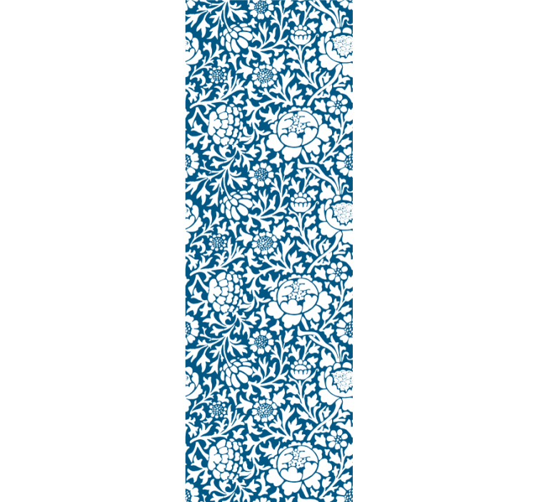 Papel pintado naturaleza Flora azul marino - TenVinilo