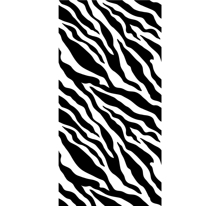 Papel pintado cebra Cebra animal print blanco y negro - TenVinilo