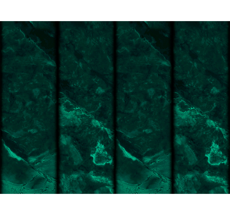 Papel pintado baño Efecto mármol negro y verde - TenVinilo