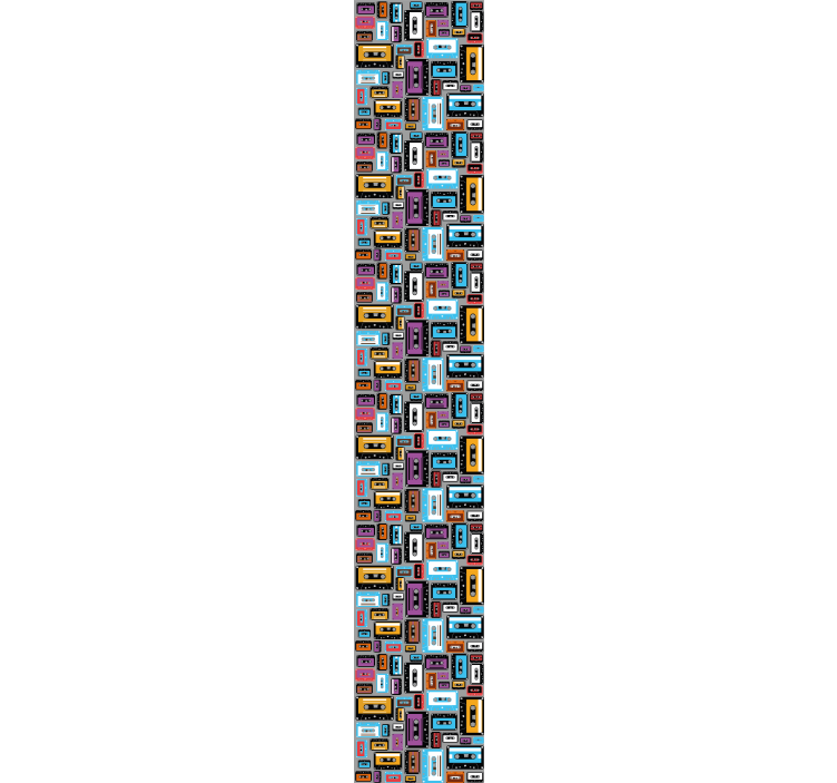 Papel pintado retro Patrón de cinta de cassette retro de los 80 - TenVinilo