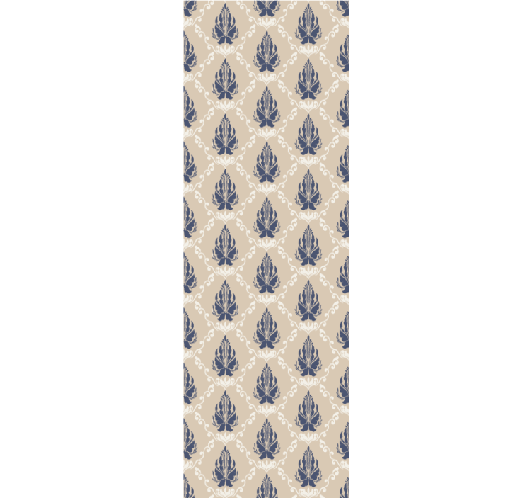 Papel tapiz barroco motivo floral frondoso - TenVinilo