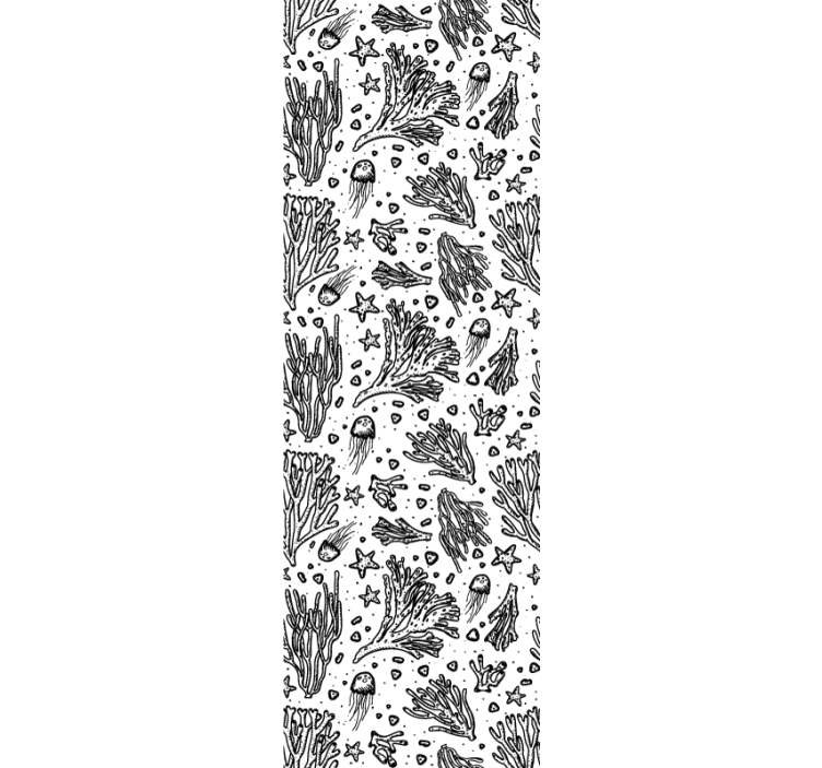 Papel tapiz hojas patrones de arrecifes de coral - TenVinilo