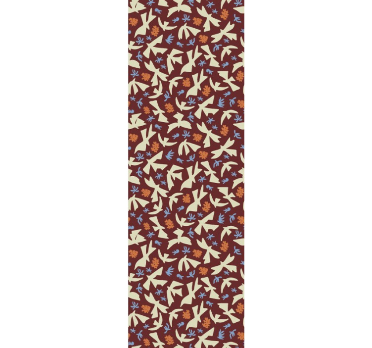 Papel pintado nórdico Mini pájaros estilo japandi - TenVinilo