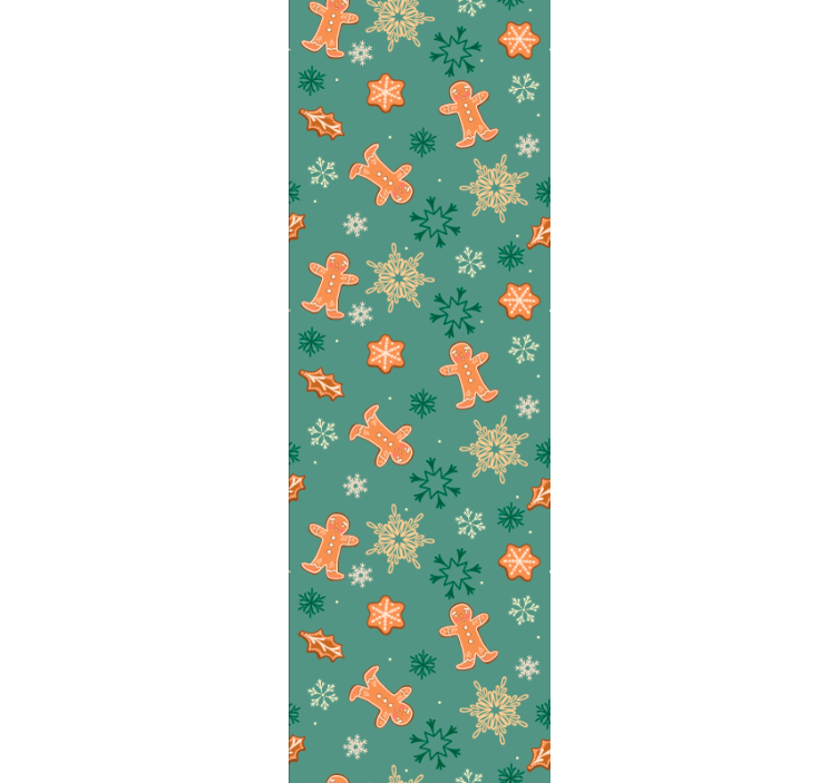 Papel tapiz navidad tema festivo de pan de jengibre - TenVinilo