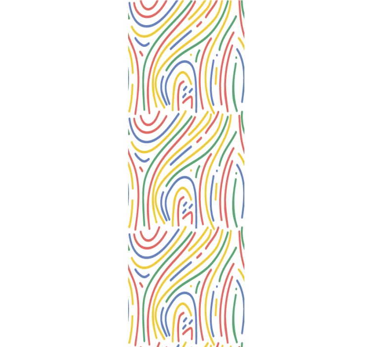 Papel tapiz oficina líneas curvas coloridas - TenVinilo