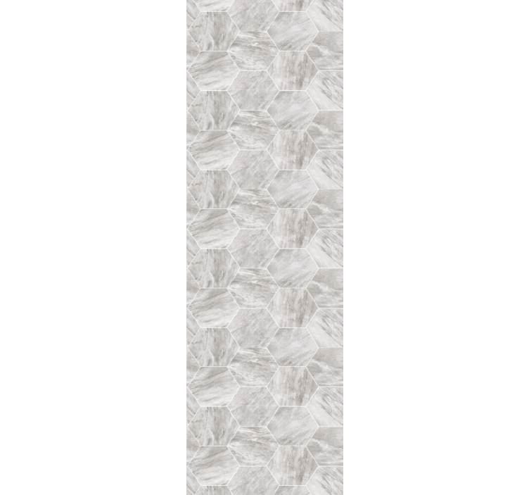 Papel pintado marmol Patrón hexagonal de mármol gris - TenVinilo