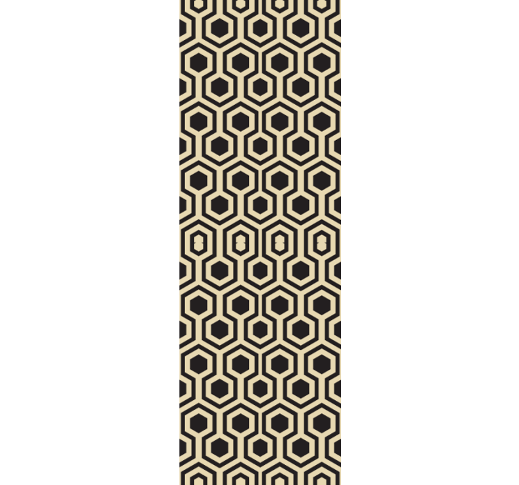 Papel pintado abstracto Diseño de hexágonos de estilo cosmopolita - TenVinilo