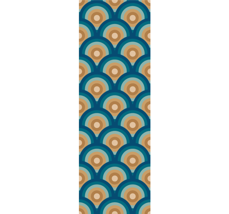 Papel pintado vintage de círculos de los años 60 - TenVinilo