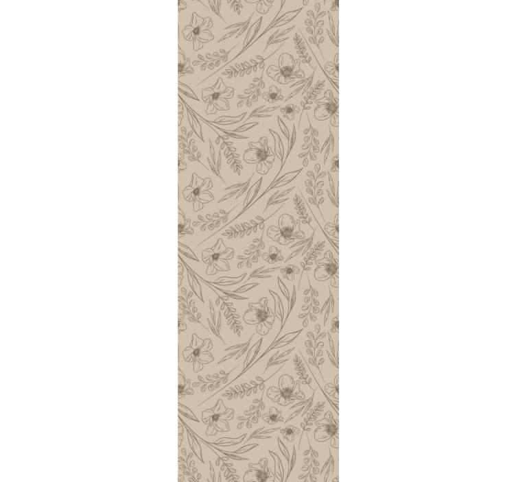 Papel tapiz flores floral gris topo - TenVinilo