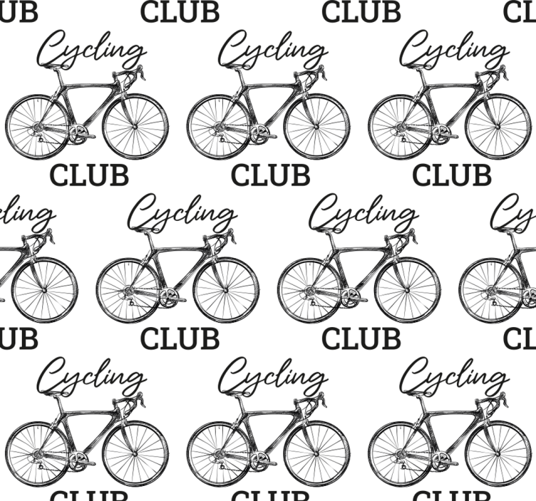 Papel de pared para salón club ciclista - TenVinilo