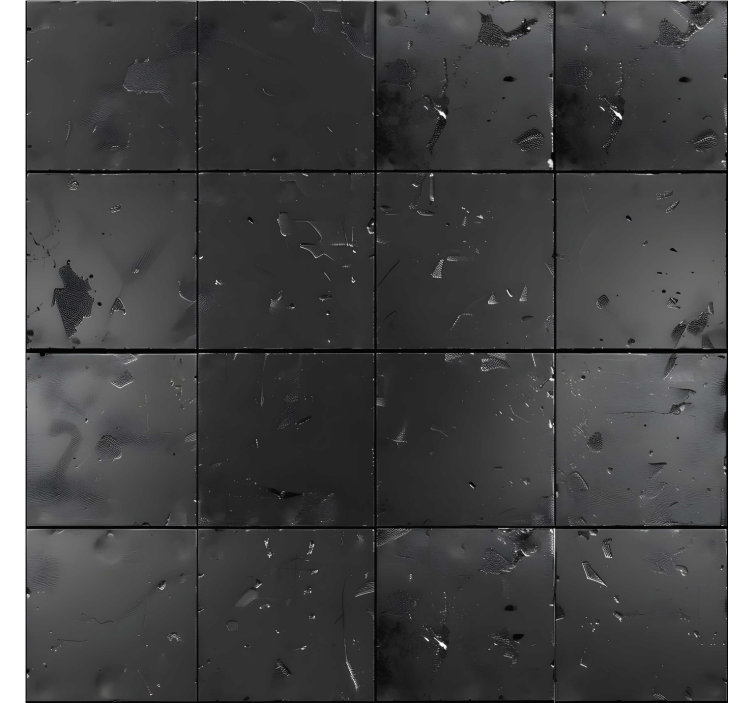 Papel tapiz azulejos estilo industrial negro - TenVinilo