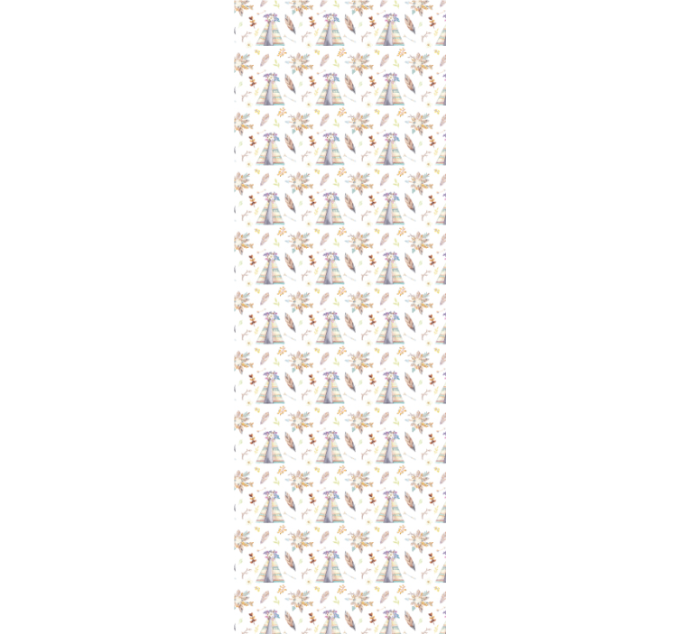 Papel pintado étnico tiendas coloridas - TenVinilo