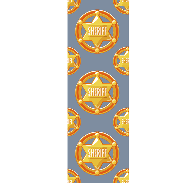 Papel tapiz personalizable patrón de insignia de sheriff - TenVinilo